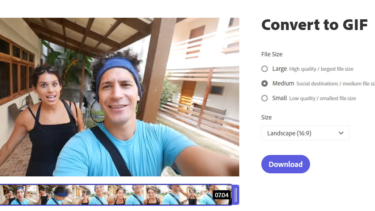 Convert video to GIF in one click