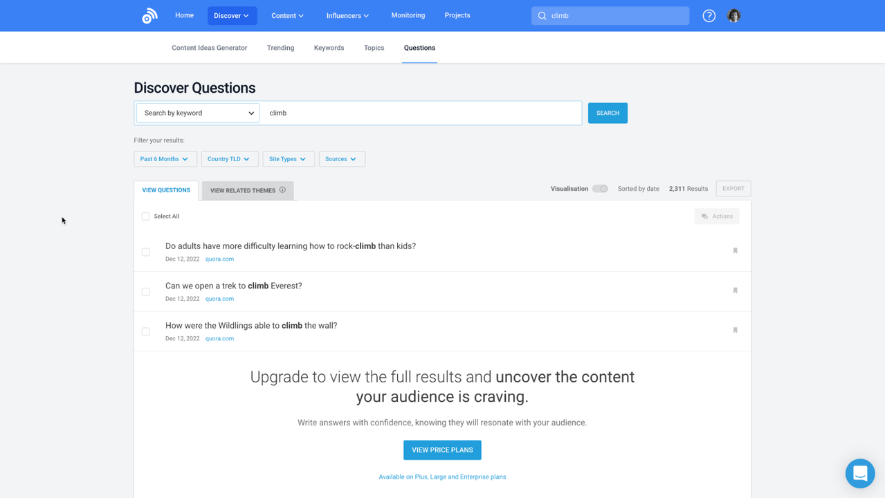 Search for questions on forms