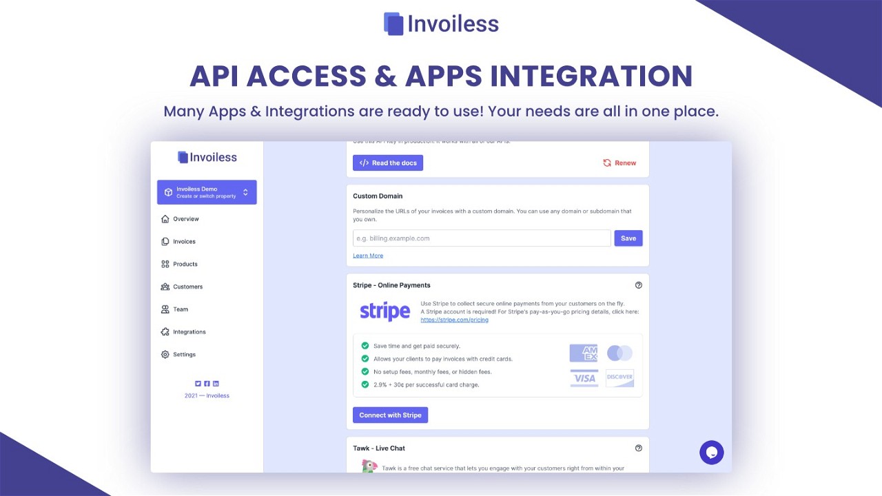 API access and apps integration