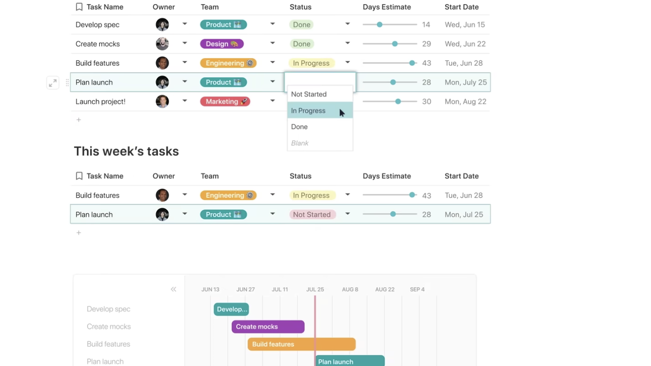 Create tables that talk to each other