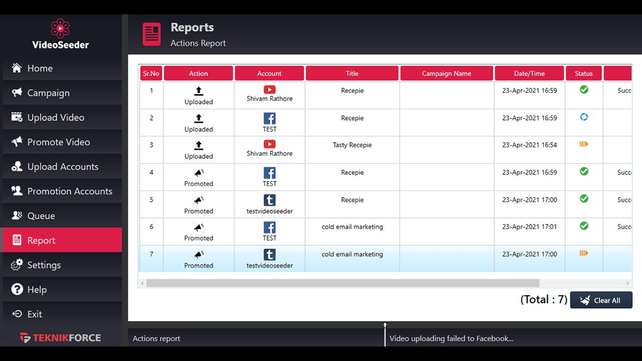 Videoseeder - Auto upload & auto share your video on multiple platforms