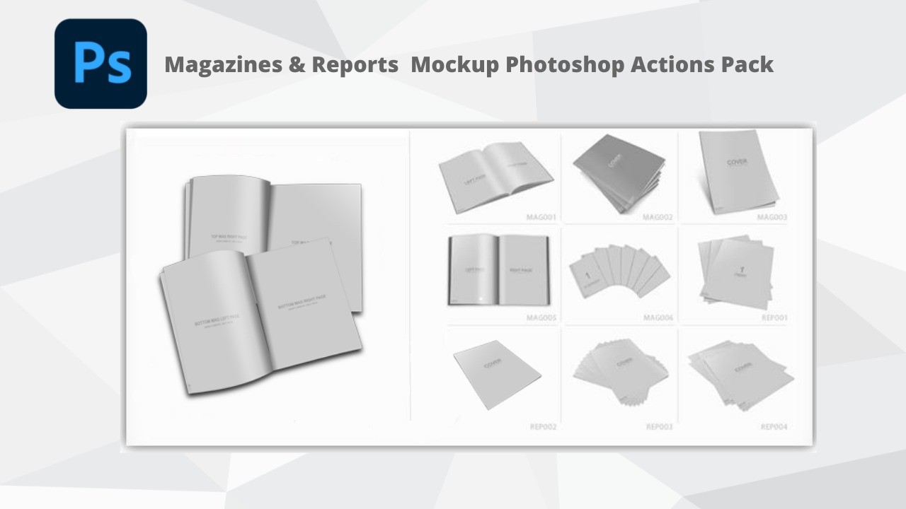 AppSumo Deal for Magazines and Reports Mockup Actions Pack