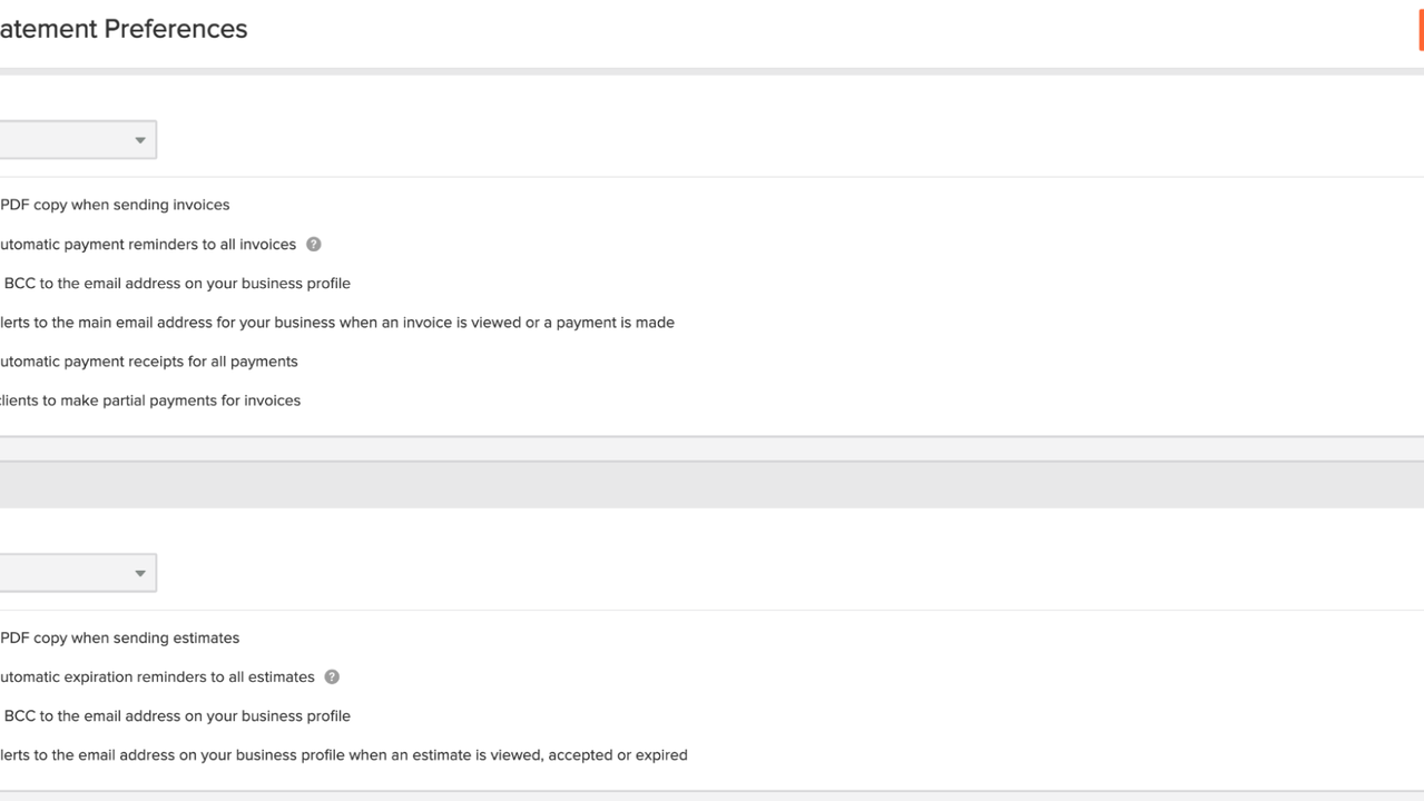 Set statement preferences on Invoicely