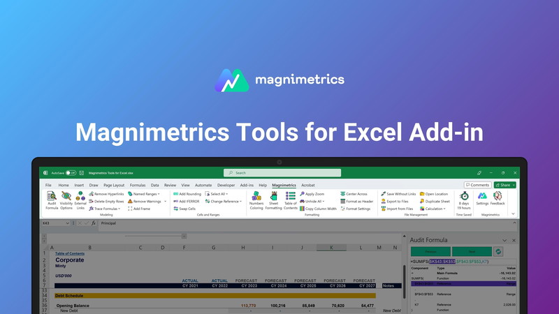 Magnimetrics Tools for Excel