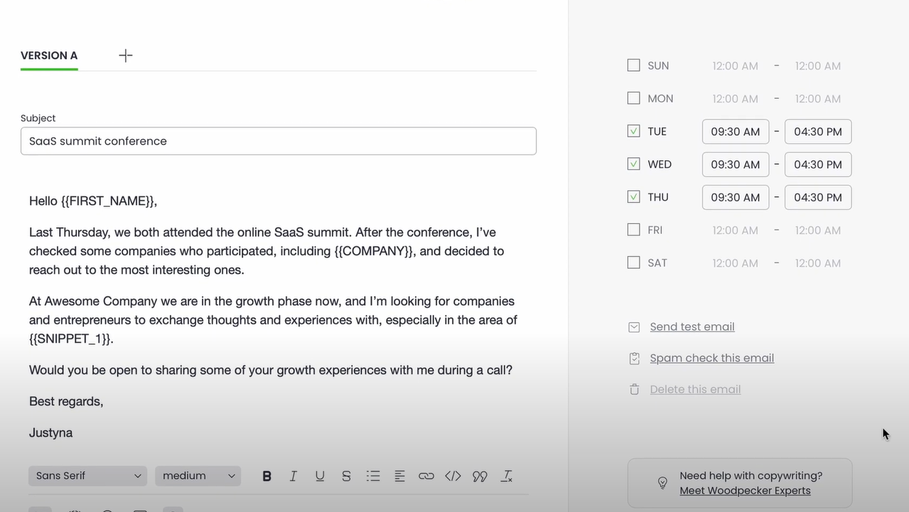 Create email campaign
