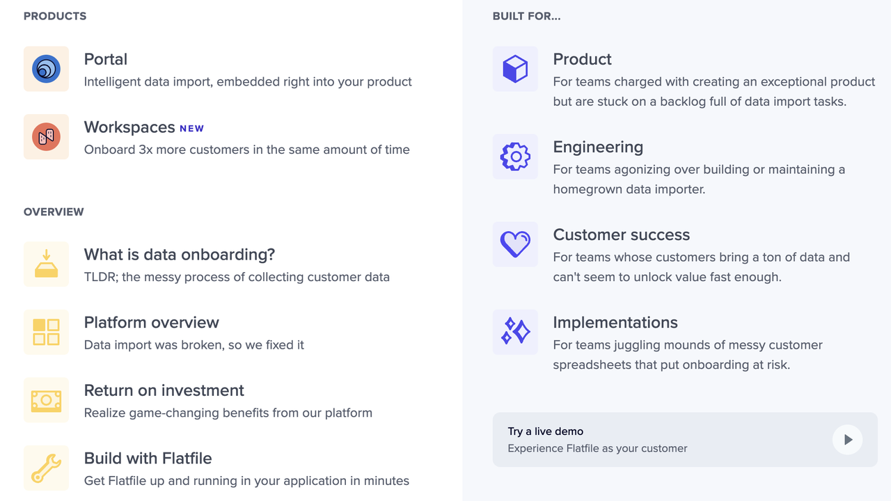 Flatfile key features