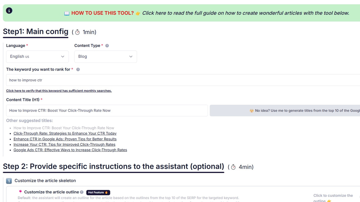 Create high-quality, SEO-optimized content