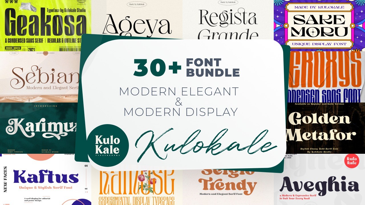 AppSumo Deal for 30+ Modern Elegant & Modern Display Font Bundle
