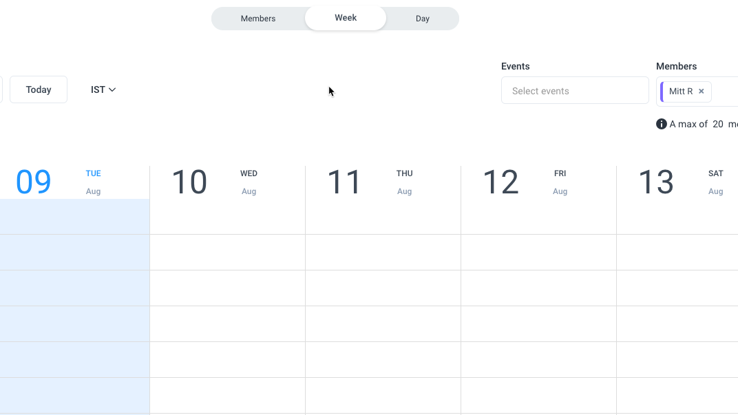 Plan schedules for teams