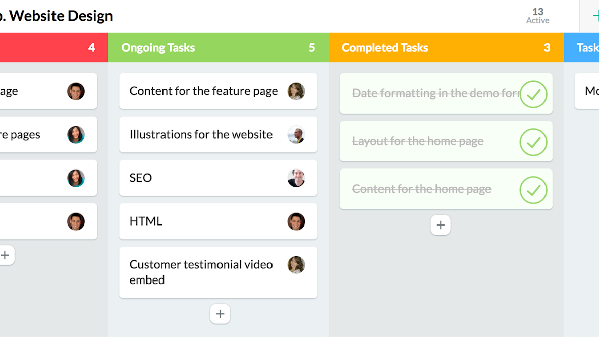 Zoho Connect Task Management