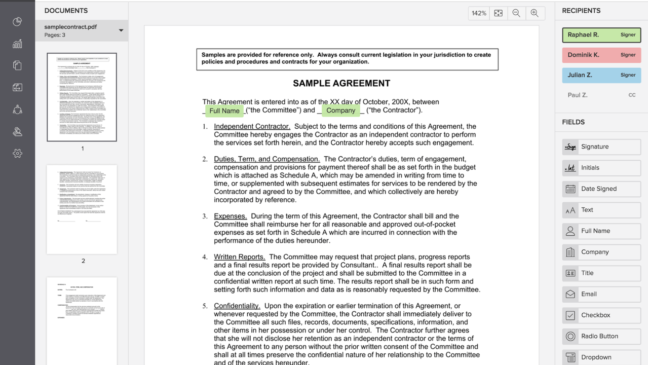 Prepare document
