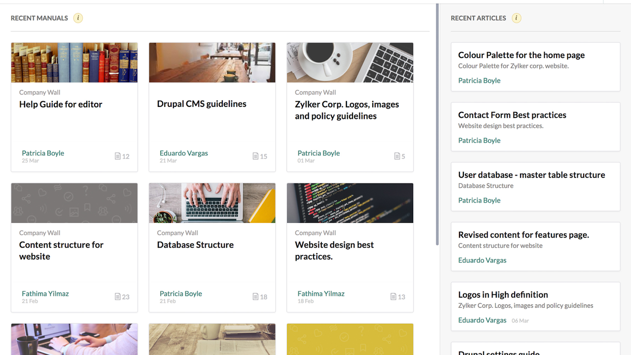 Zoho Connect Manuals