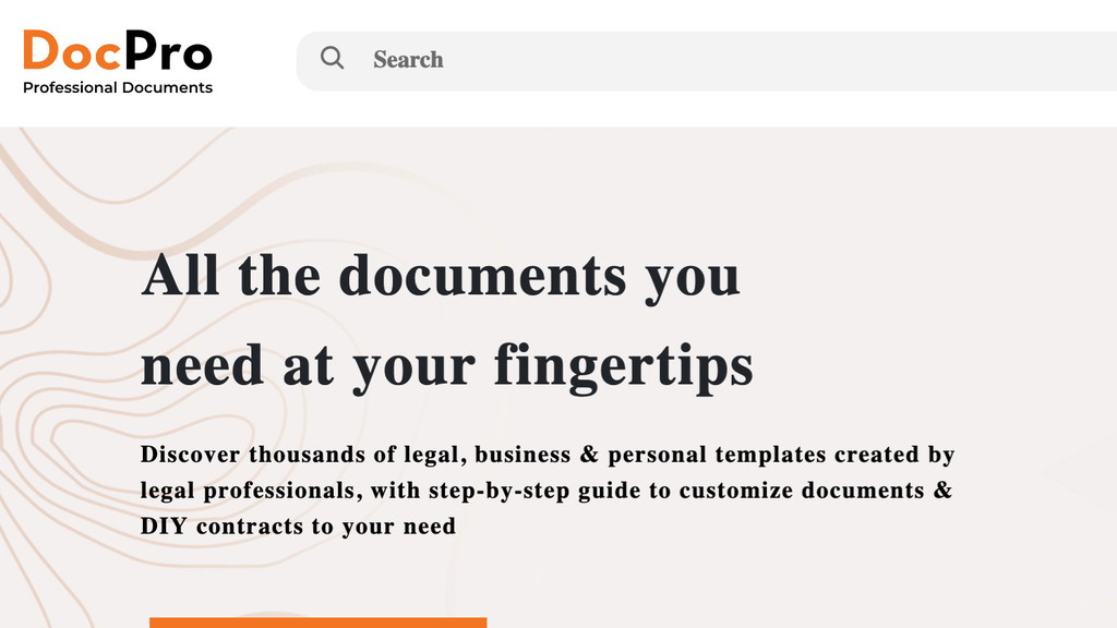 Searching for documents on DocPro interface