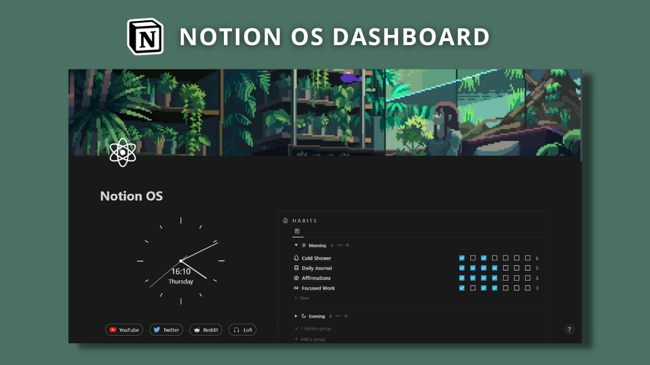 Aesthetic Notion OS Dashboard