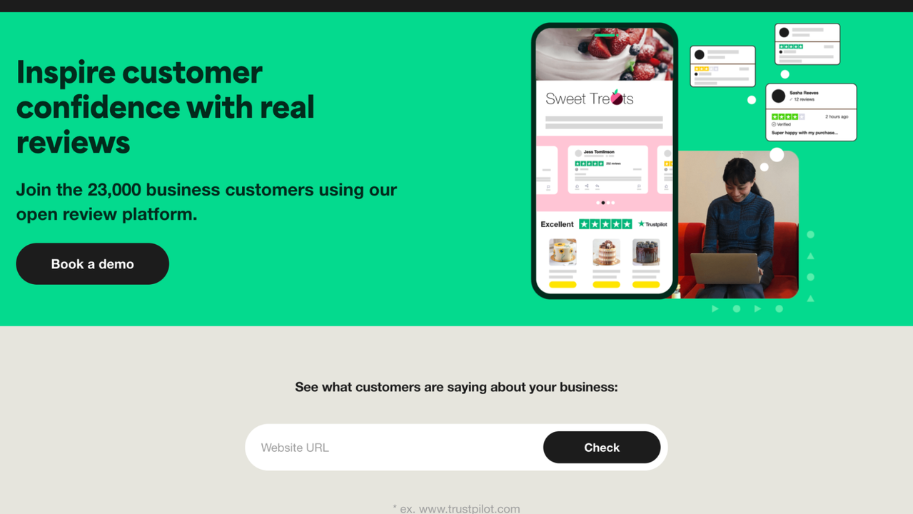 Businesses can use Trustpilot to see their reviews