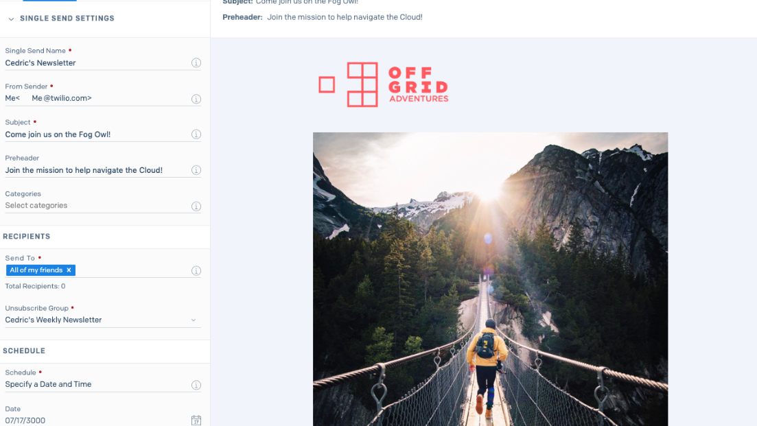 Design email