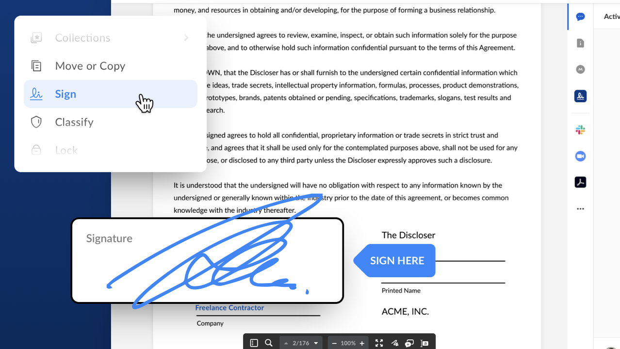 E-sign with Box.com