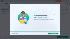 Magic Data Recovery recovers files to a safe location thumbnail