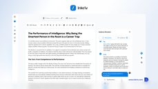 Inkriv Audience Simulator reviewing a long-form article and showing feedback from simulated target readers thumbnail