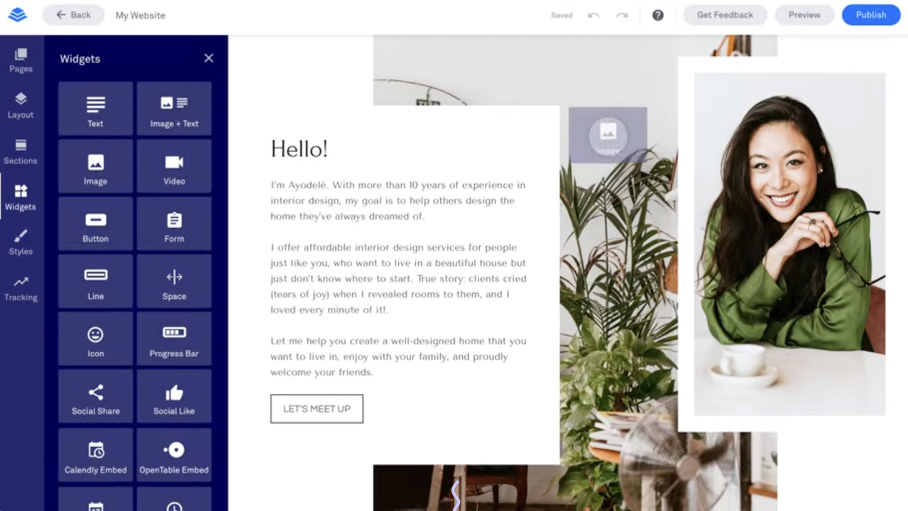 Create pages with Leadpages drag-and-drop builder