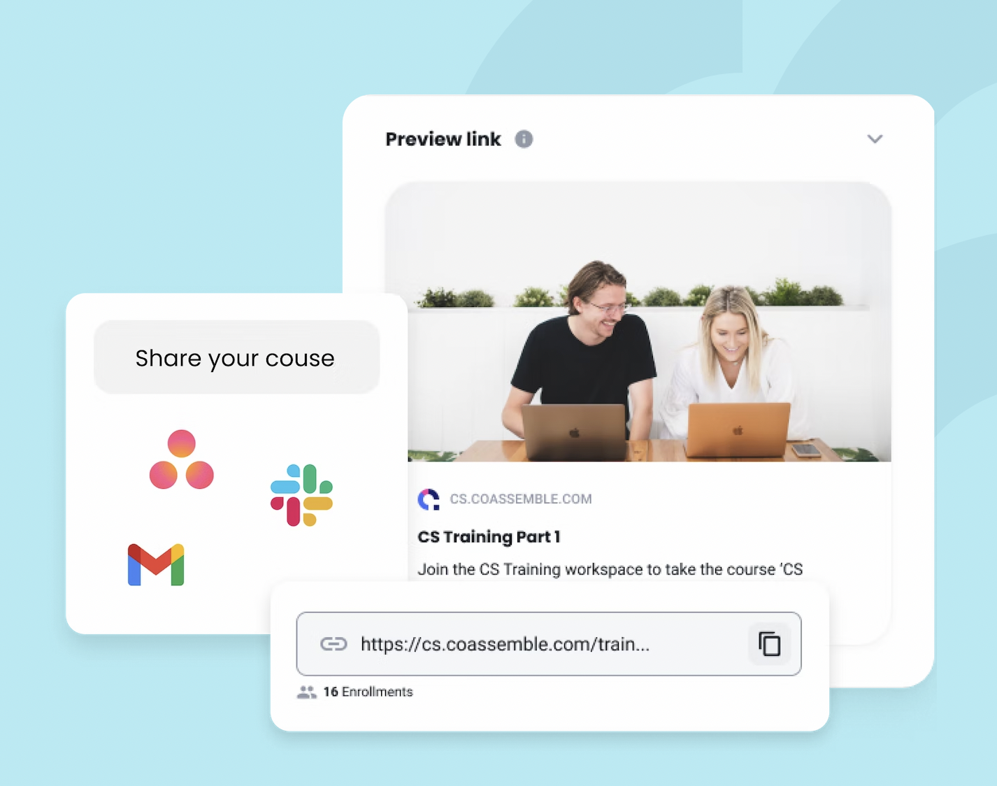 Easily share your courses across platforms