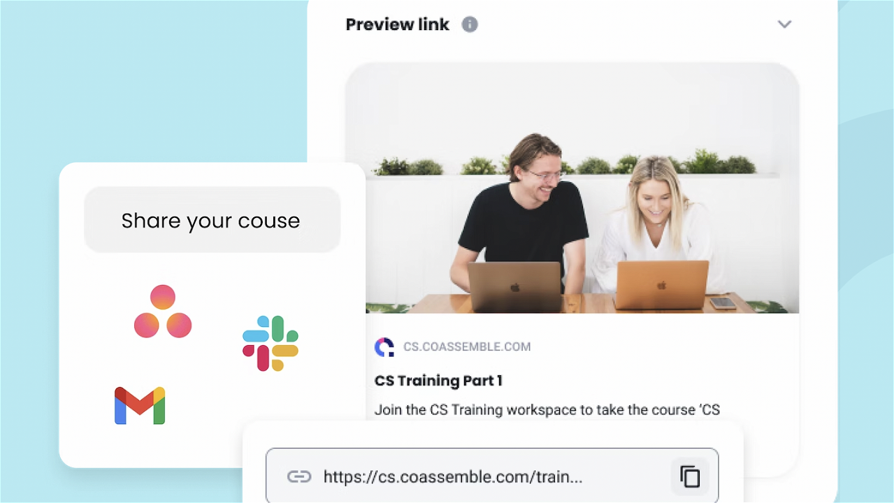 Easily share your courses across platforms