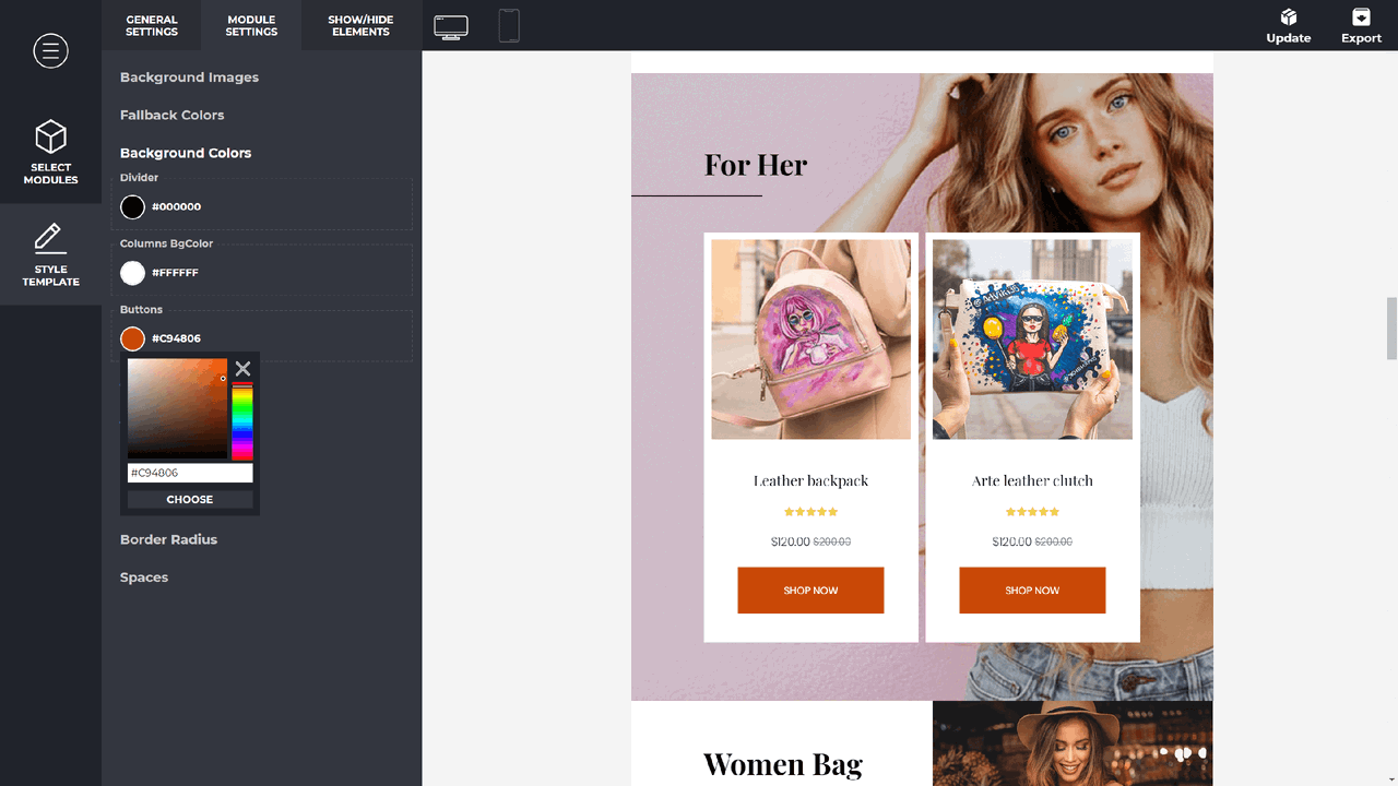 Modules Composer - Online Email Builder