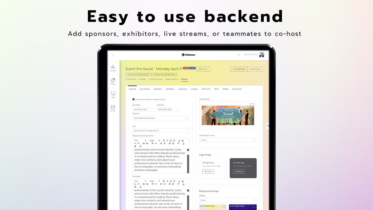 Crafted with simplicity in mind, manage events effortlessly.