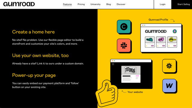 Gumroad Publish and sell digital products AppSumo