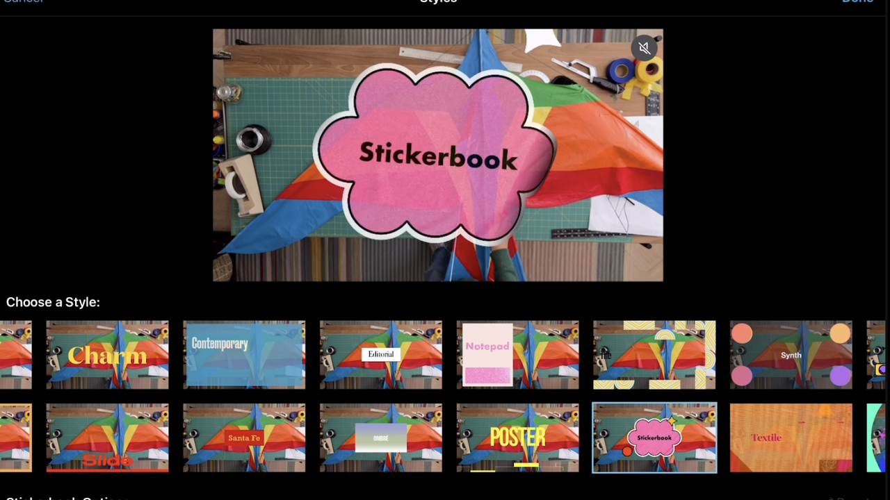 Choose from many video styles