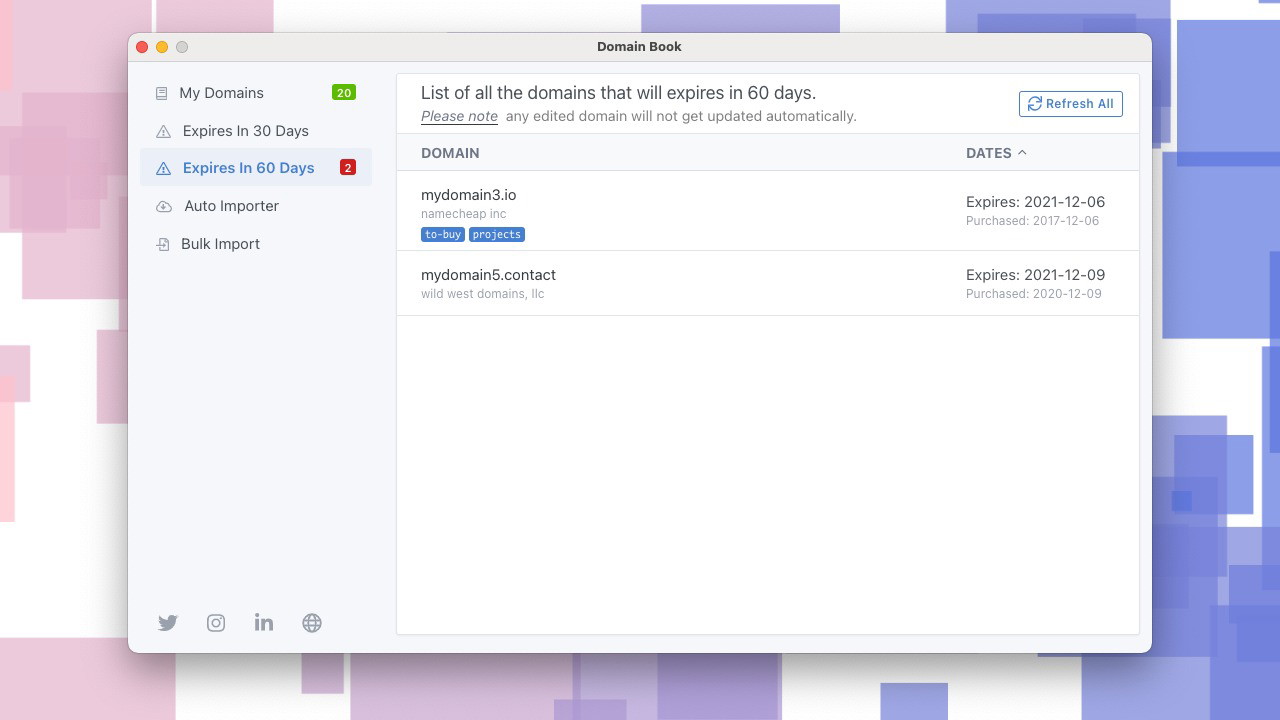Domain Book App (Mac)