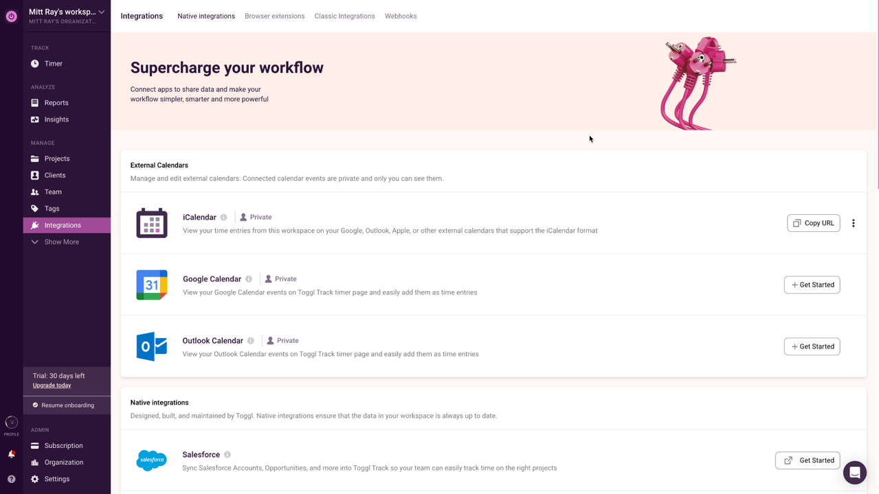 Choose from 100+ integrations