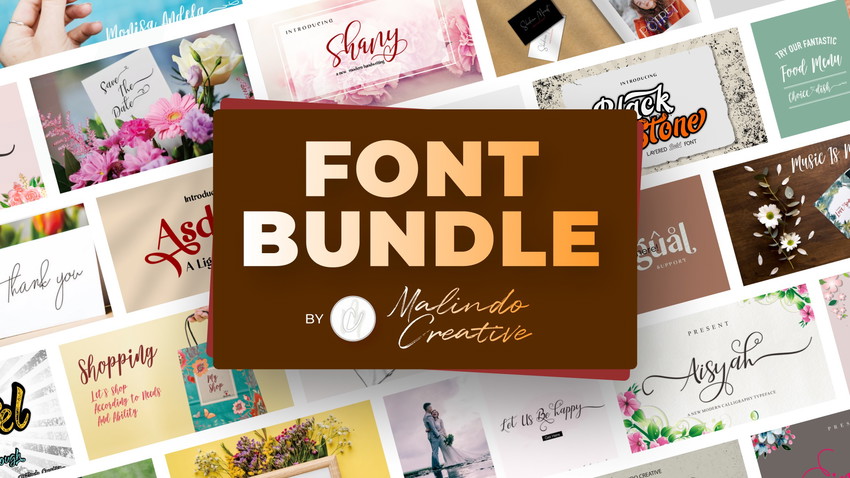 Font bundle by Malindo Creative