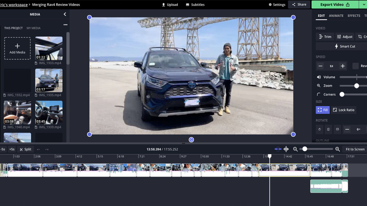 Merge videos online with Kapwing