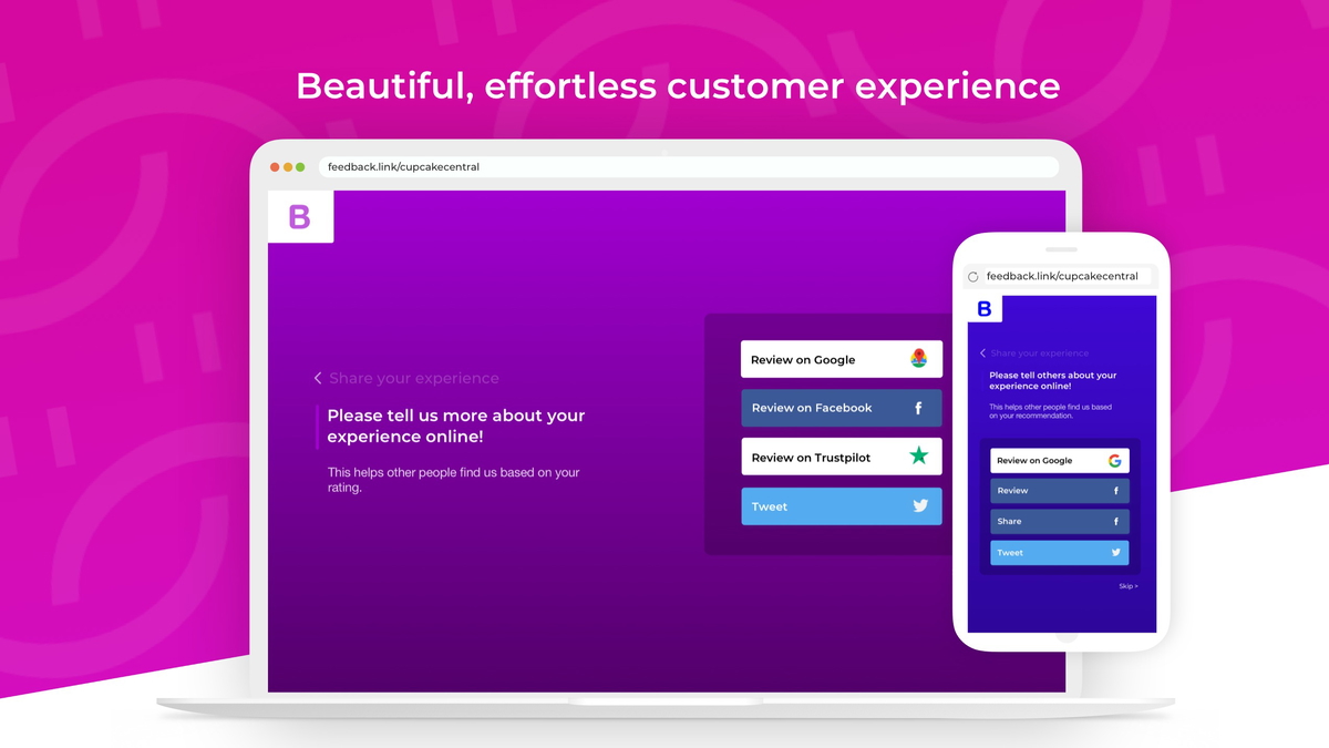 Class-leading customer experience on mobile and desktop. Beautifully customize with your branding.