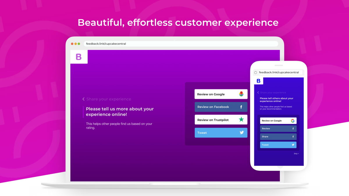 Class-leading customer experience on mobile and desktop. Beautifully customize with your branding.