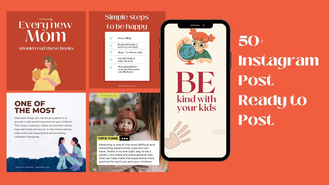 AppSumo Deal for 50+ Instagram Post Bundle for New Mom, Sex Education and Parenting