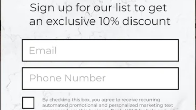 Create popups to capture emails