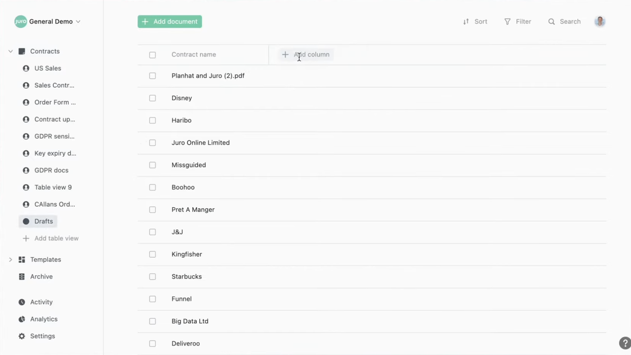 Juro’s contract repository