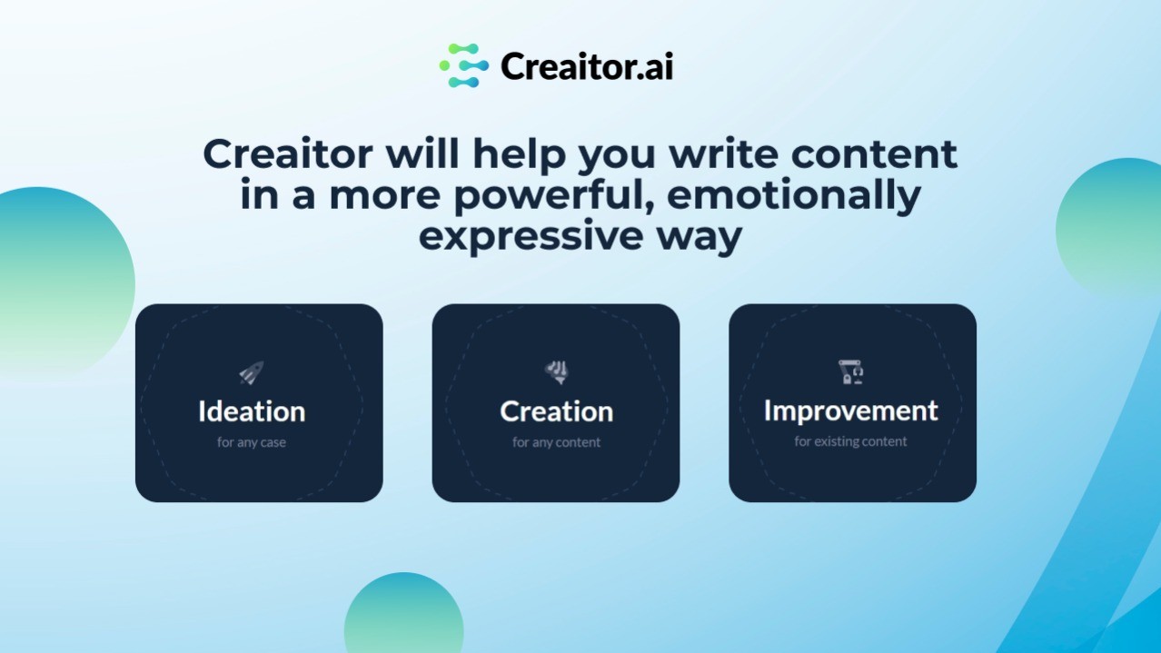 Creaitor.ai - The AI Writing Tool