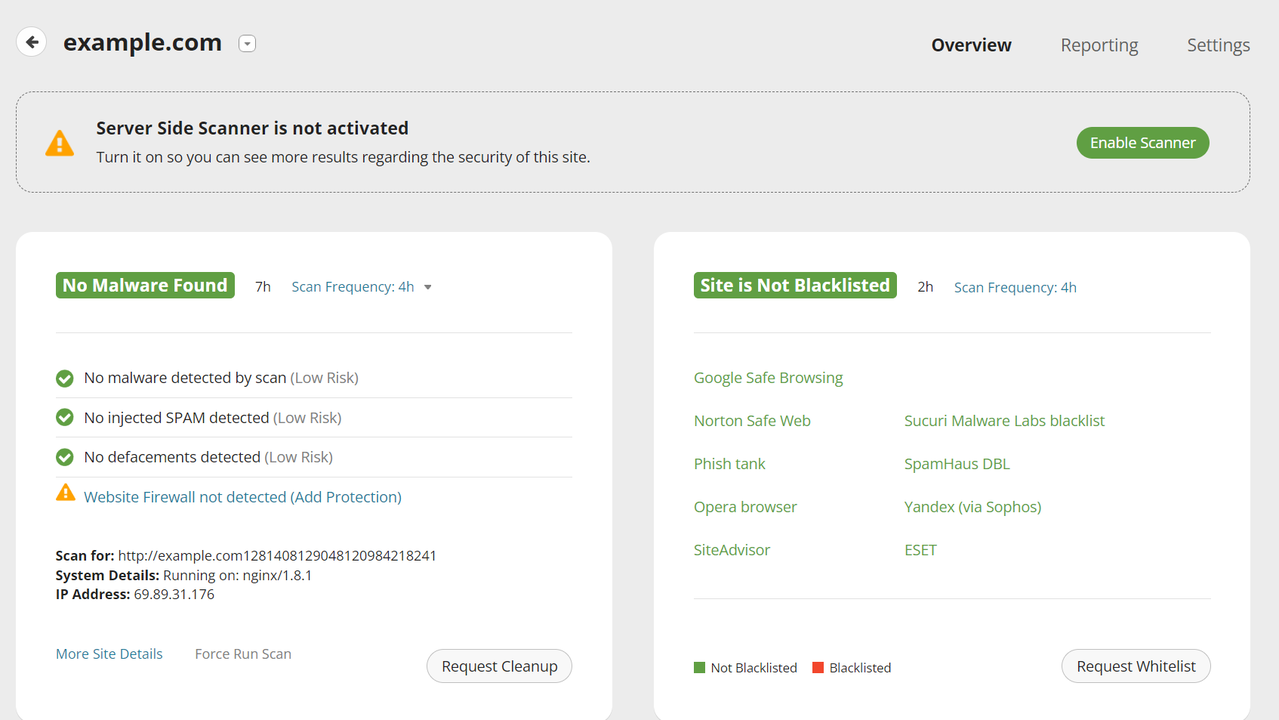 Detect malware and blacklisted authorities
