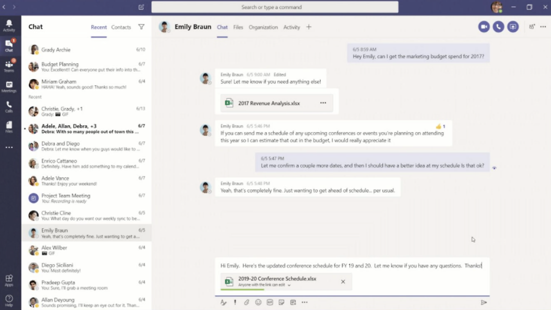 Collaborate with team members and chat live