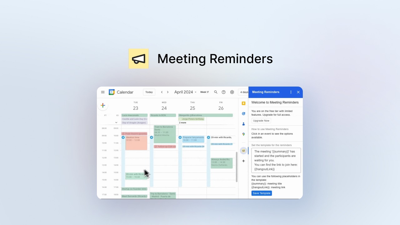 Meeting Reminders | AppSumo