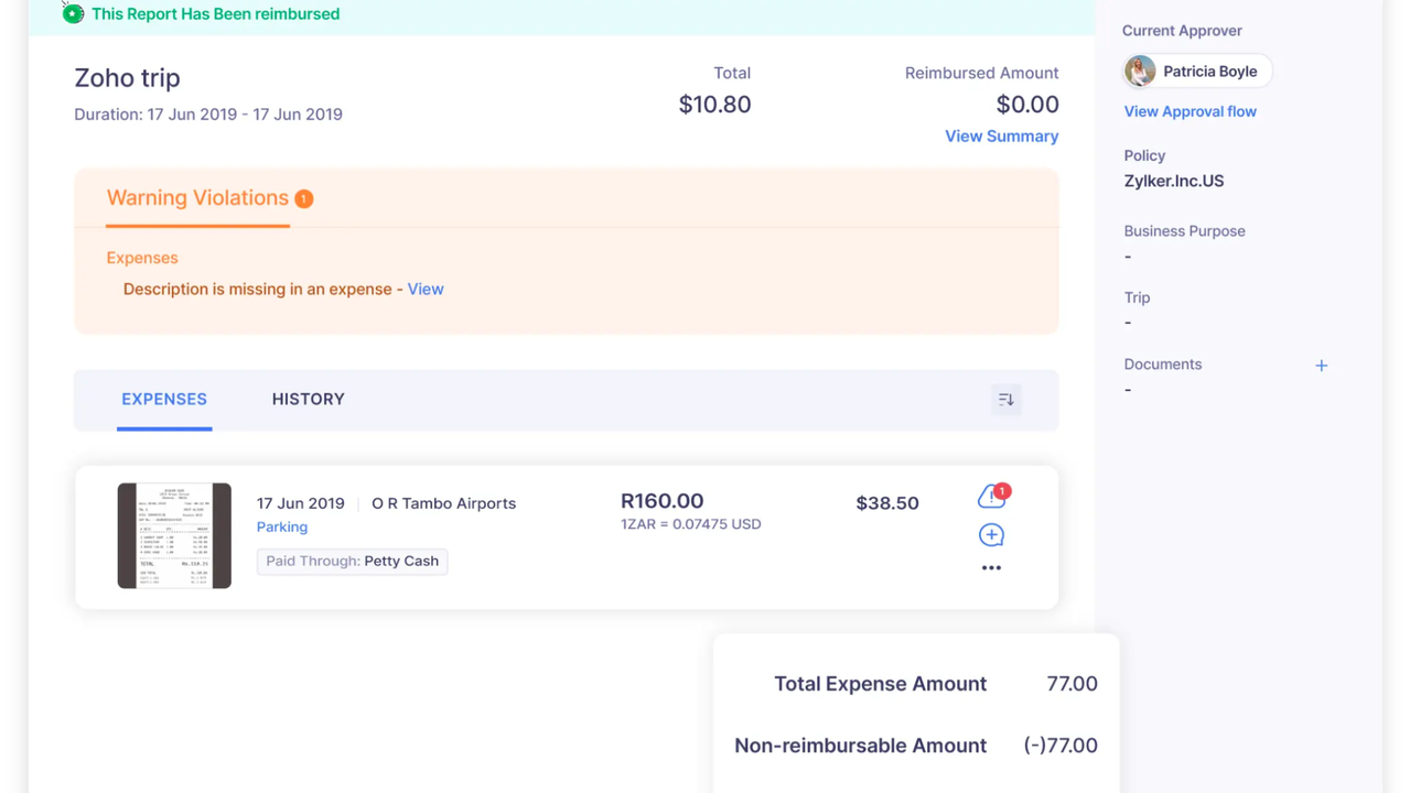 Manage reimbursements