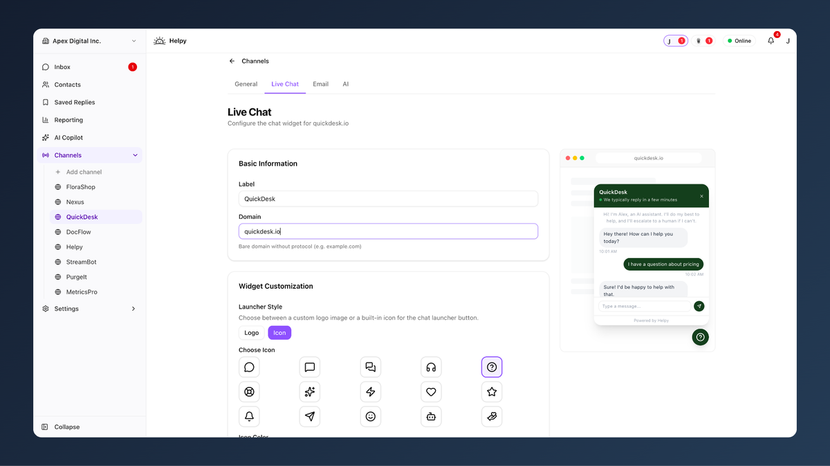 Chat widget that converts