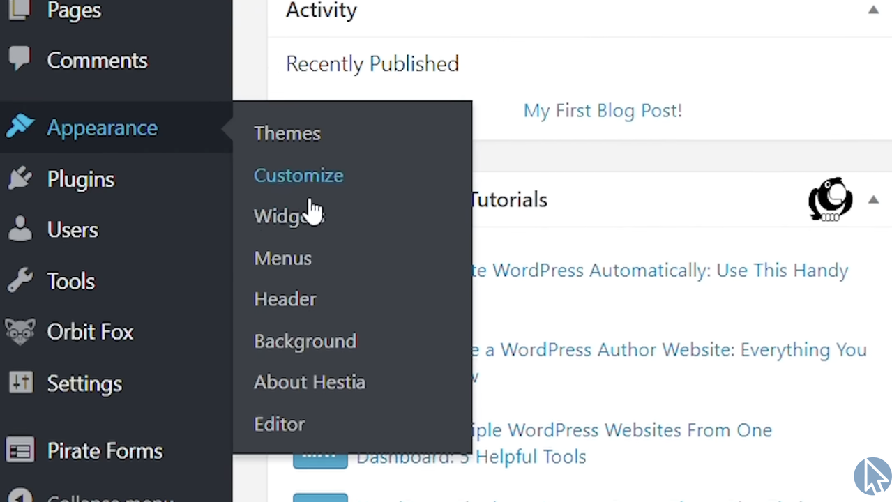 Create and customize websites