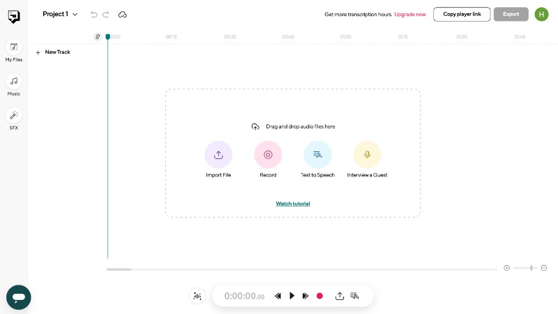 Drag and drop audio files