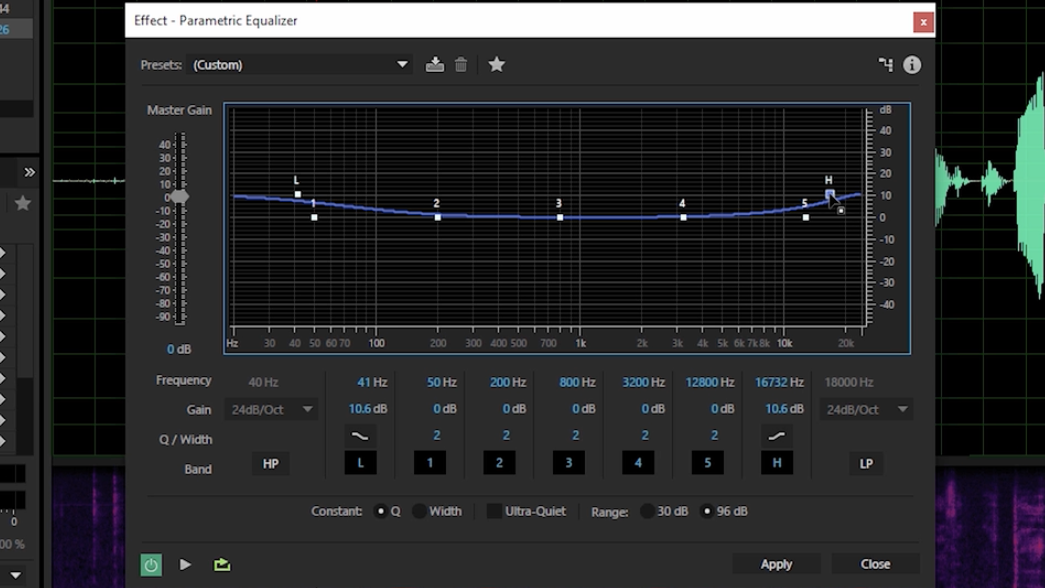 Parametric EQ effect