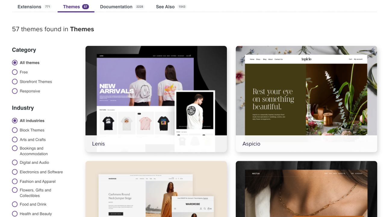 Explore and search for all types of themes