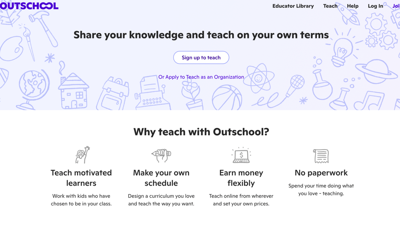 Outschool for teaching organizations